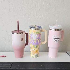 Pink and Floral Insulated Tumblers